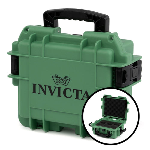 CAJA DE IMPACTO Aviatorinvictaco PARA 3 RELOJES - VERDE