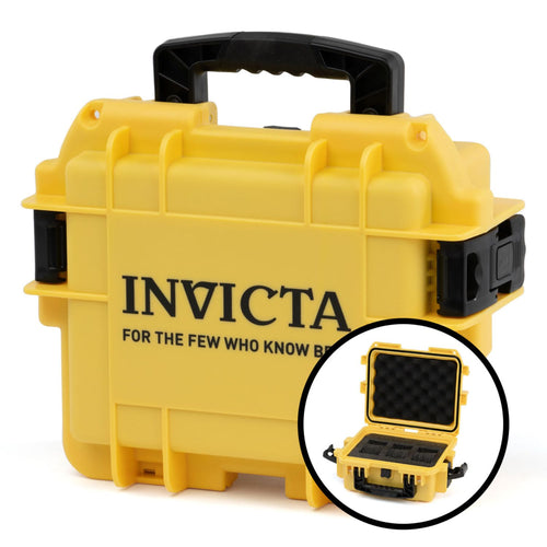 CAJA DE IMPACTO Aviatorinvictaco PARA 3 RELOJES - AMARILLA