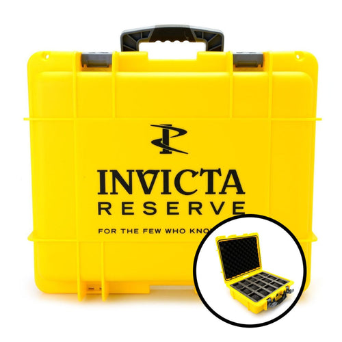 CAJA DE IMPACTO Aviatorinvictaco PARA 15 RELOJES - AMARILLA