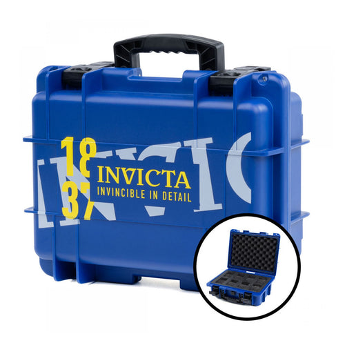 CAJA DE IMPACTO Aviatorinvictaco EDICIÓN 1837 PARA 8 RELOJES - AZUL