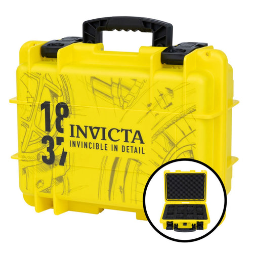 CAJA DE IMPACTO Aviatorinvictaco EDICIÓN 1837 PARA 8 RELOJES DC8-SKCYEL - AMARILLA