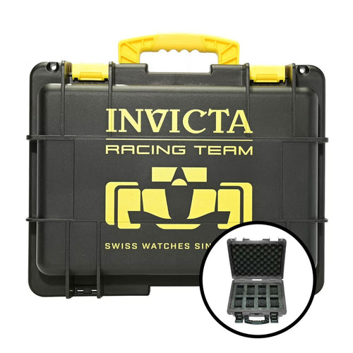 CAJA DE IMPACTO Aviatorinvictaco RACING TEAM PARA 8 RELOJES - NEGRA