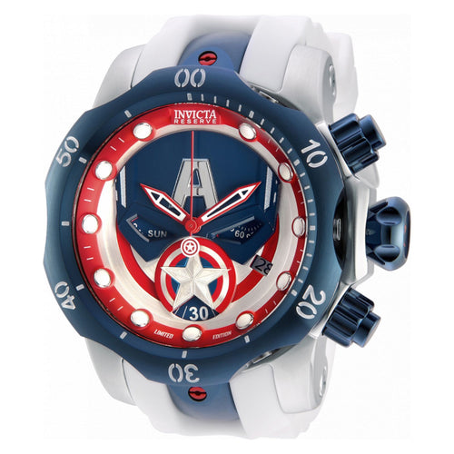 RELOJ CAPITÁN AMÉRICA PARA HOMBRE Aviatorinvictaco MARVEL 32455 - BLANCO, ROJO, AZUL OSCURO