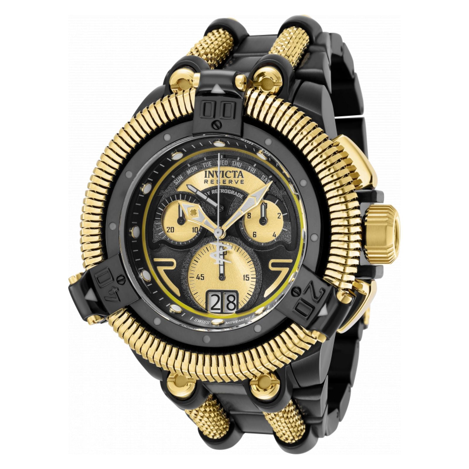 RELOJ  PARA HOMBRE Aviatorinvictaco KING PYTHON 35223 - ORO NEGRO