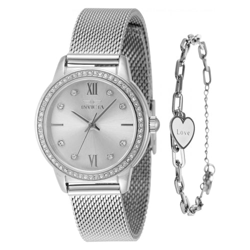 SET RELOJ + PULSERA  PARA MUJER Aviatorinvictaco ANGEL 48252 - ACERO