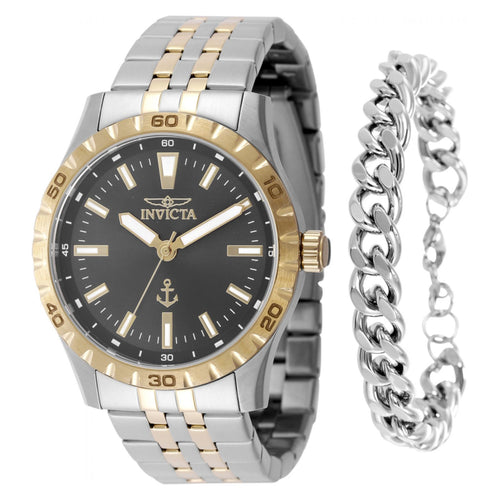 SET RELOJ + PULSERA PARA HOMBRE Aviatorinvictaco OCEAN VOYAGE 48275 - ORO, ACERO