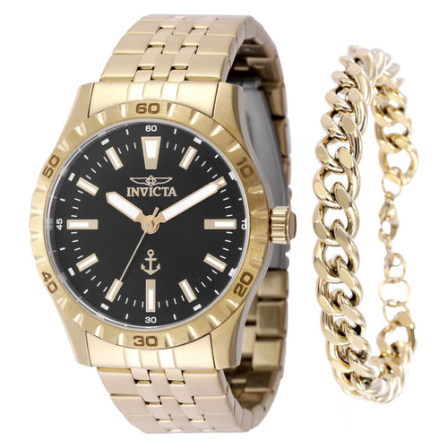 SET RELOJ + PULSERA PARA HOMBRE Aviatorinvictaco OCEAN VOYAGE 48277 - ORO