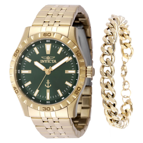 SET RELOJ + PULSERA PARA HOMBRE Aviatorinvictaco OCEAN VOYAGE 48278 - ORO