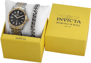 SET RELOJ + PULSERA PARA HOMBRE Aviatorinvictaco OCEAN VOYAGE 48275 - ORO, ACERO